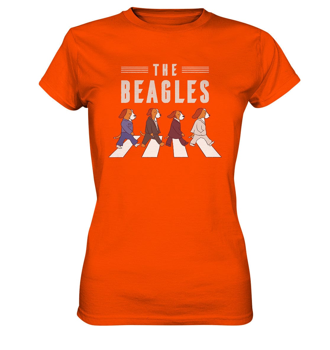 The Beagles - Coole Beagle-Hunde on the walk - Ladies Premium Shirt Orange / XS
