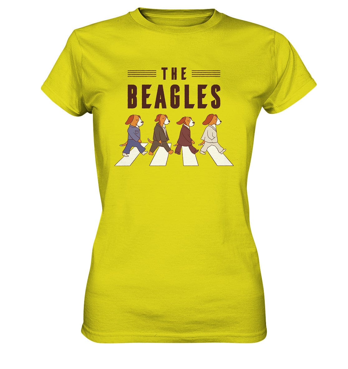 The Beagles - Coole Beagle-Hunde on the walk - Ladies Premium Shirt Pixel Lime / XS
