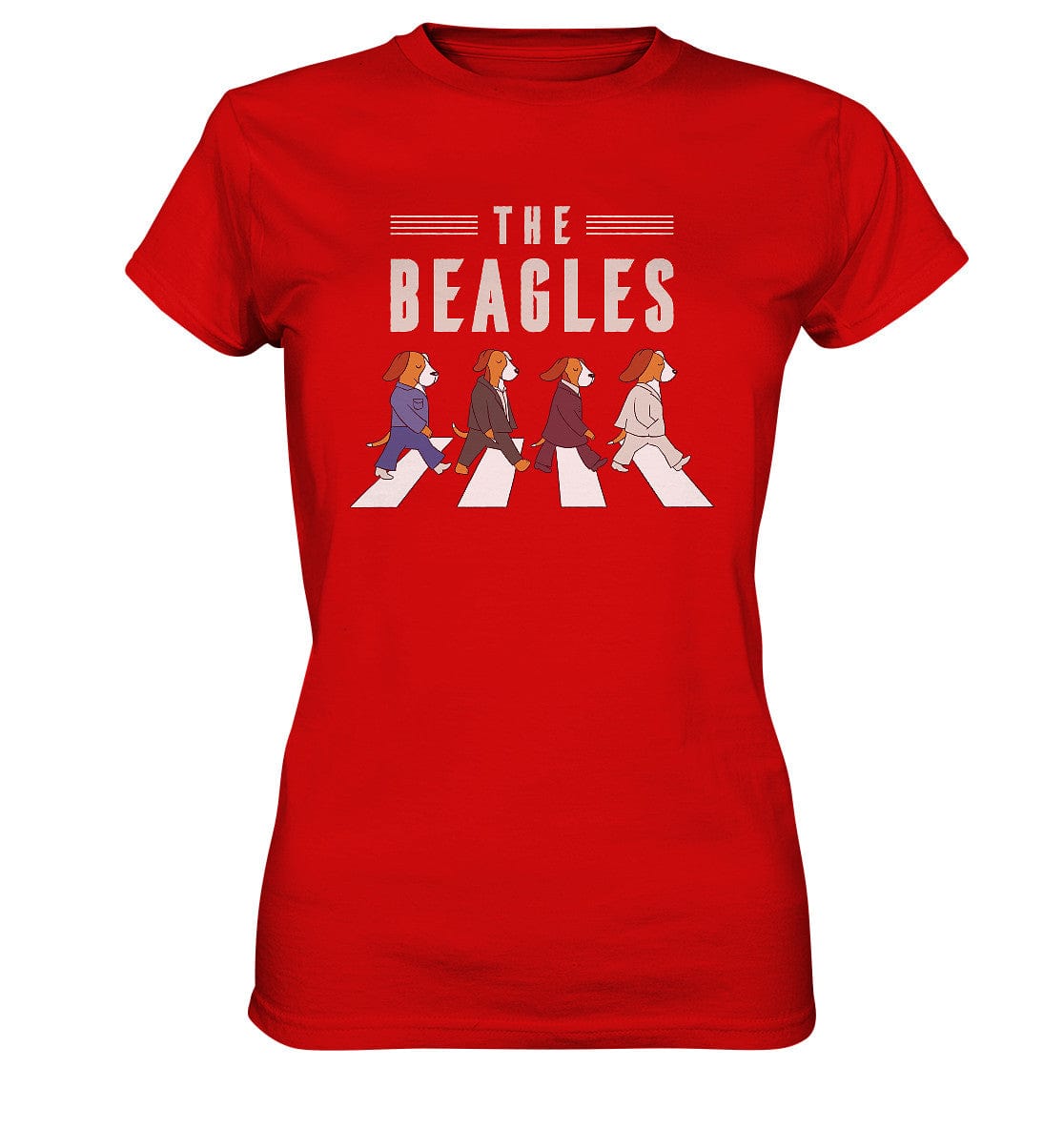 The Beagles - Coole Beagle-Hunde on the walk - Ladies Premium Shirt Red / XS