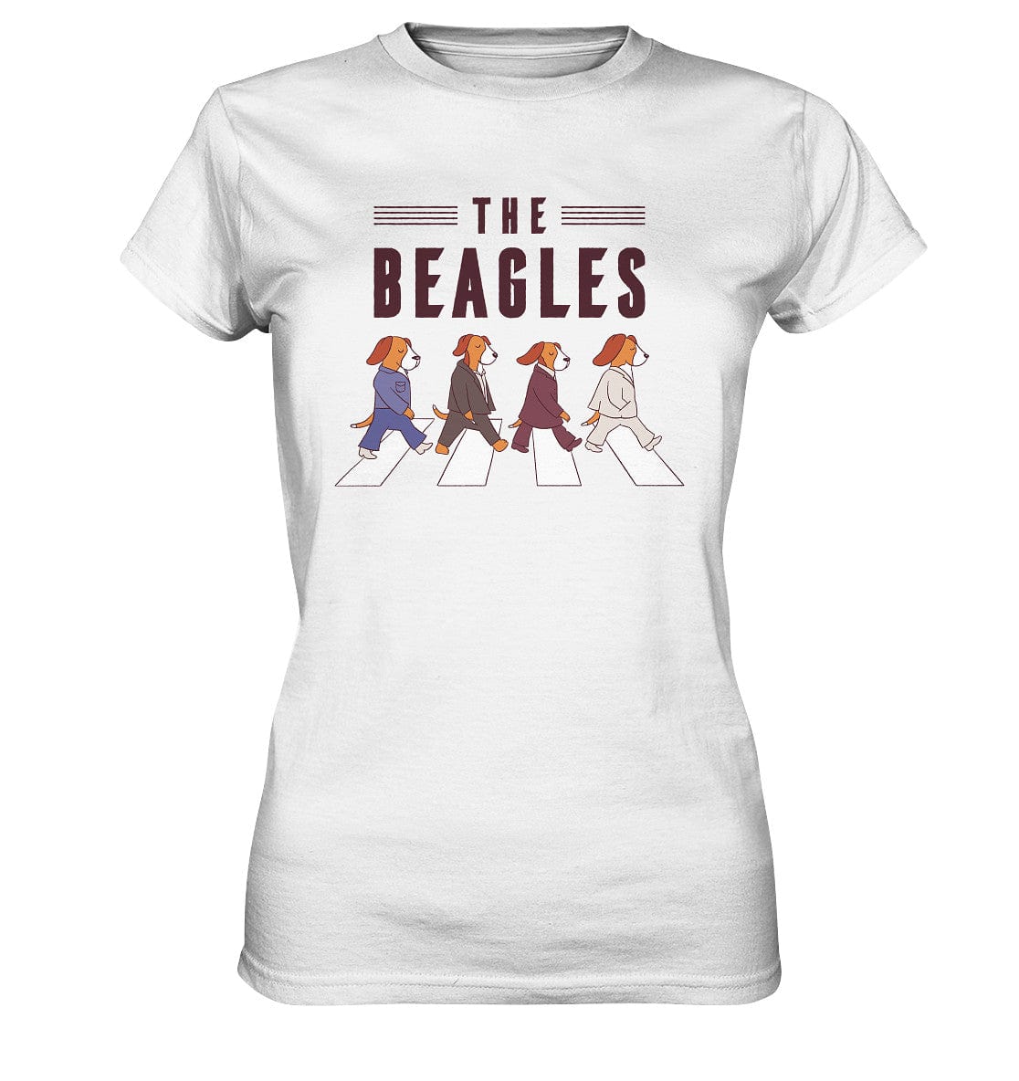 The Beagles - Coole Beagle-Hunde on the walk - Ladies Premium Shirt White / XS