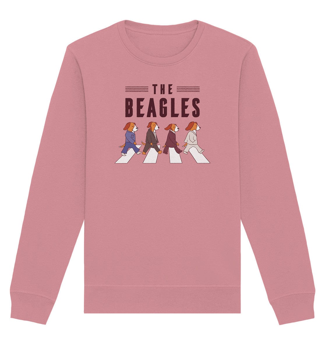 The Beagles - Coole Beagle-Hunde on the walk - Organic Basic Unisex Sweatshirt Canyon Pink / XS