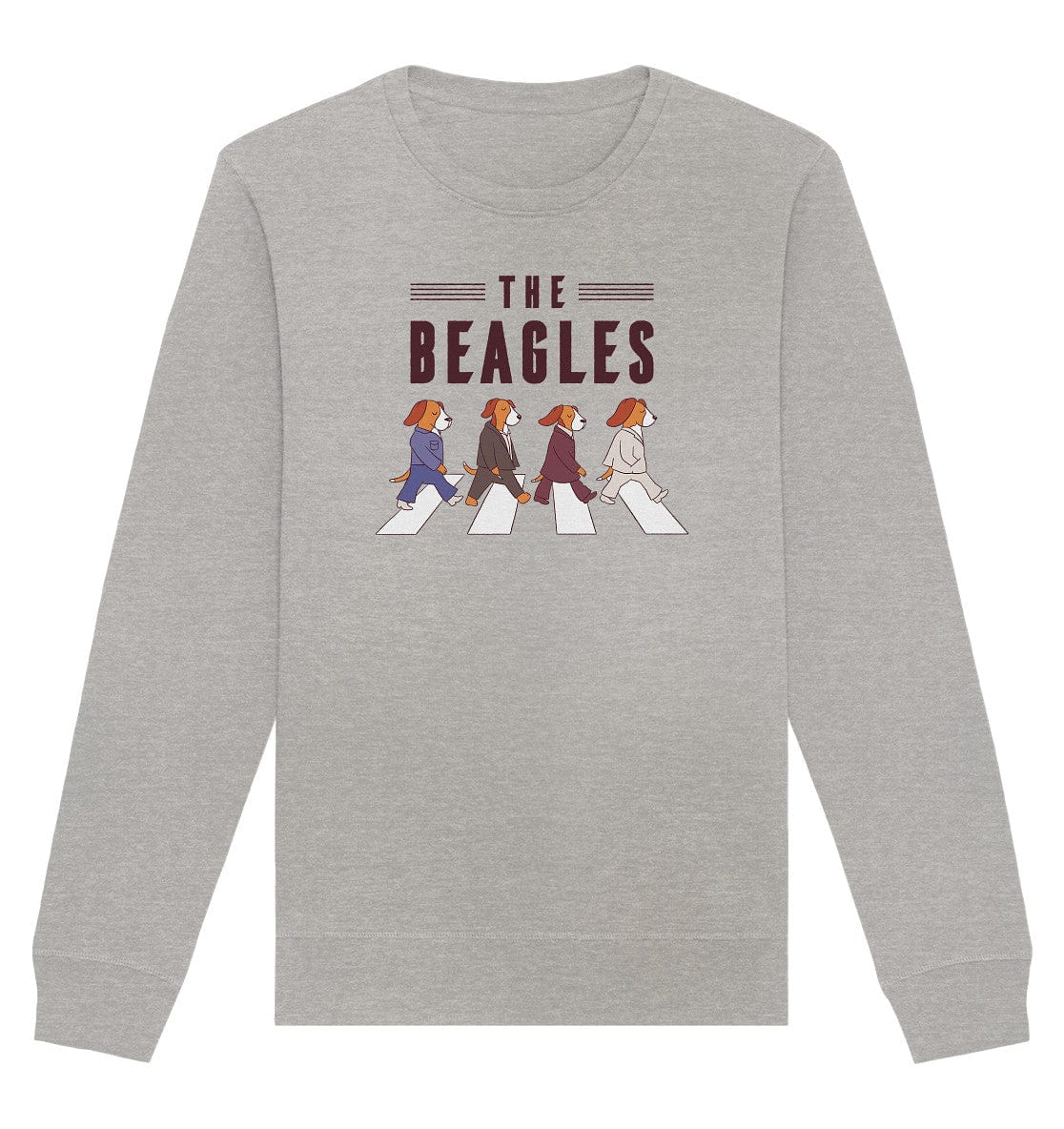 The Beagles - Coole Beagle-Hunde on the walk - Organic Basic Unisex Sweatshirt Heather Grey / XS