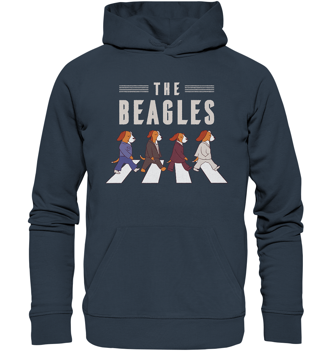 The Beagles - Coole Beagle-Hunde on the walk - Organic Hoodie India Ink Grey / XS