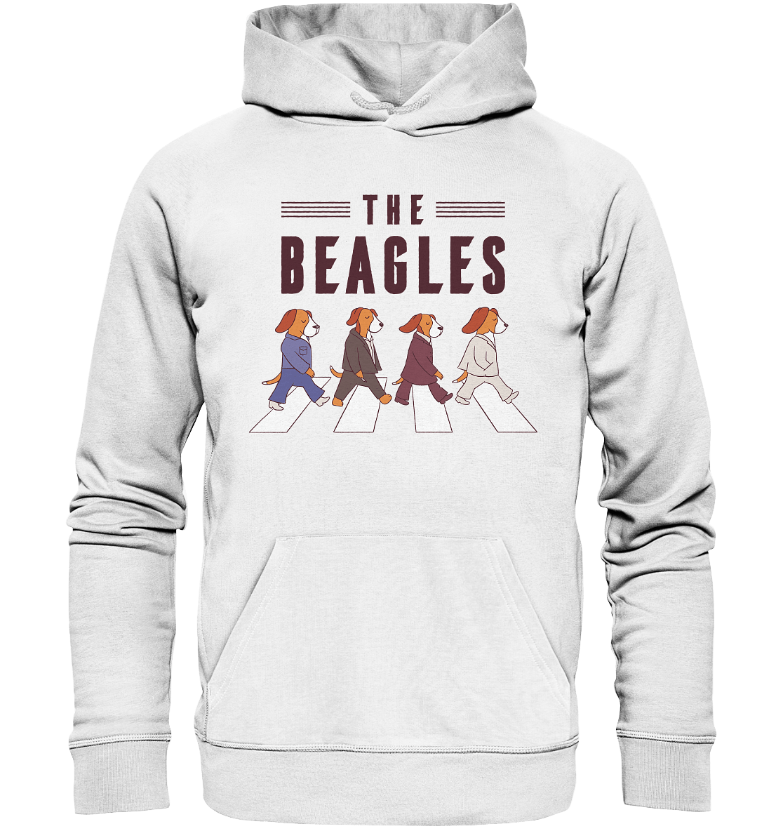 The Beagles - Coole Beagle-Hunde on the walk - Organic Hoodie White / XS
