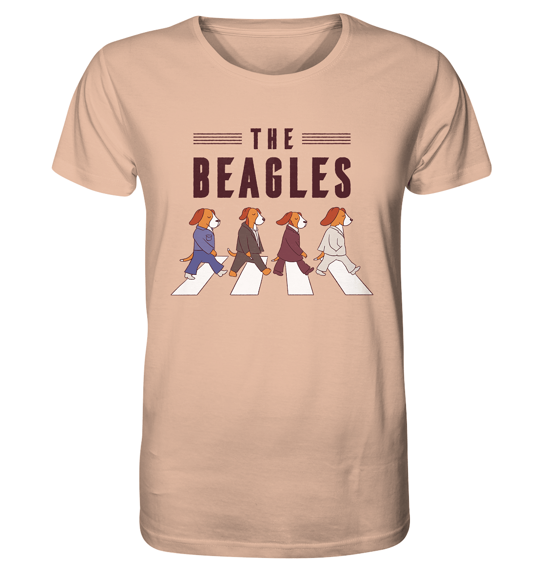The Beagles - Coole Beagle-Hunde on the walk - Organic Shirt Fraiche Peche / XS