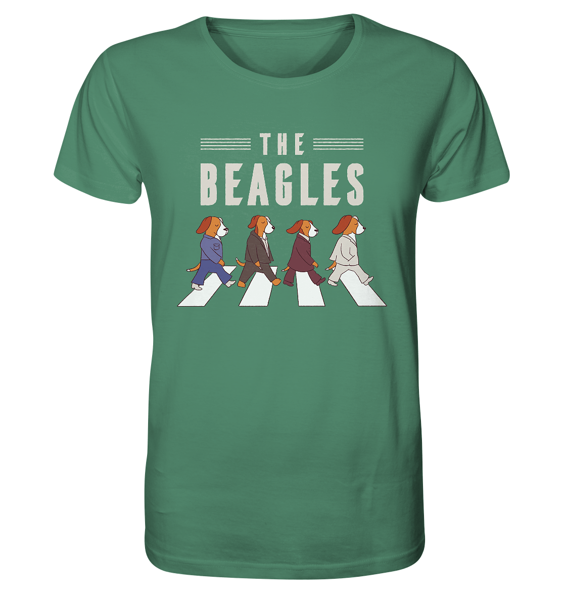 The Beagles - Coole Beagle-Hunde on the walk - Organic Shirt Green Bay / XS