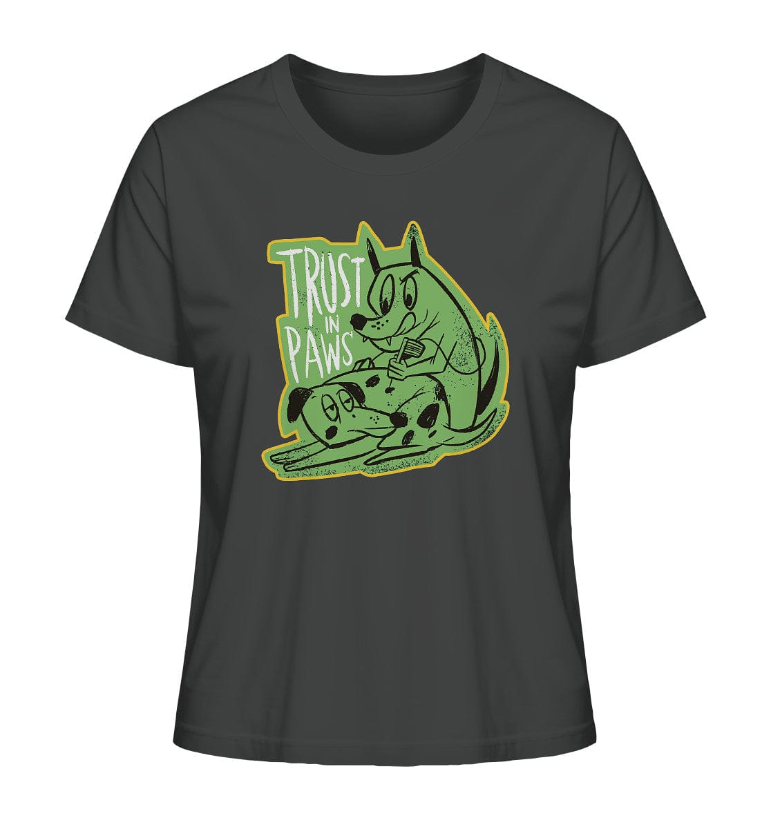 Trust in Paws - Tattooing Dogs - Ladies Organic Shirt Anthracite / XS