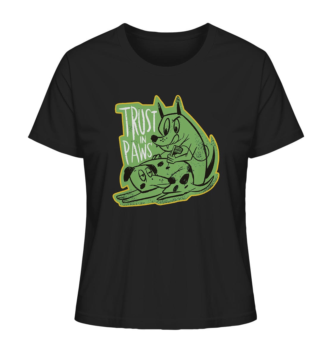 Trust in Paws - Tattooing Dogs - Ladies Organic Shirt Black / XS
