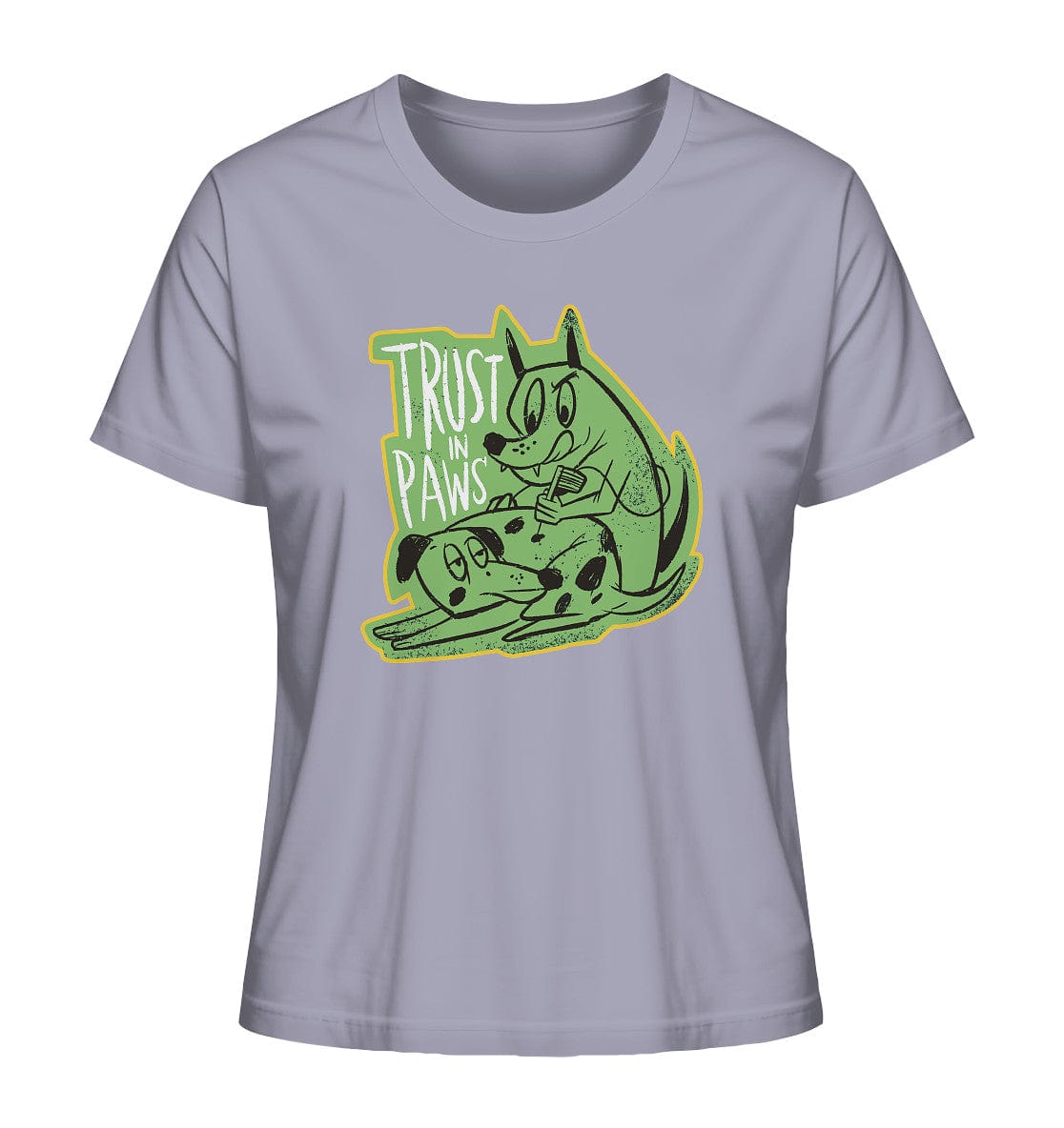 Trust in Paws - Tattooing Dogs - Ladies Organic Shirt Lavender / XS