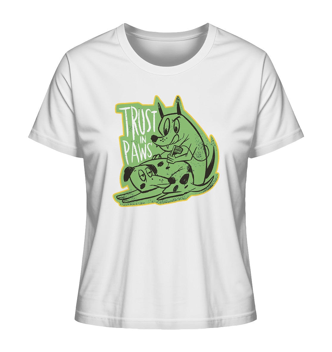 Trust in Paws - Tattooing Dogs - Ladies Organic Shirt White / XS