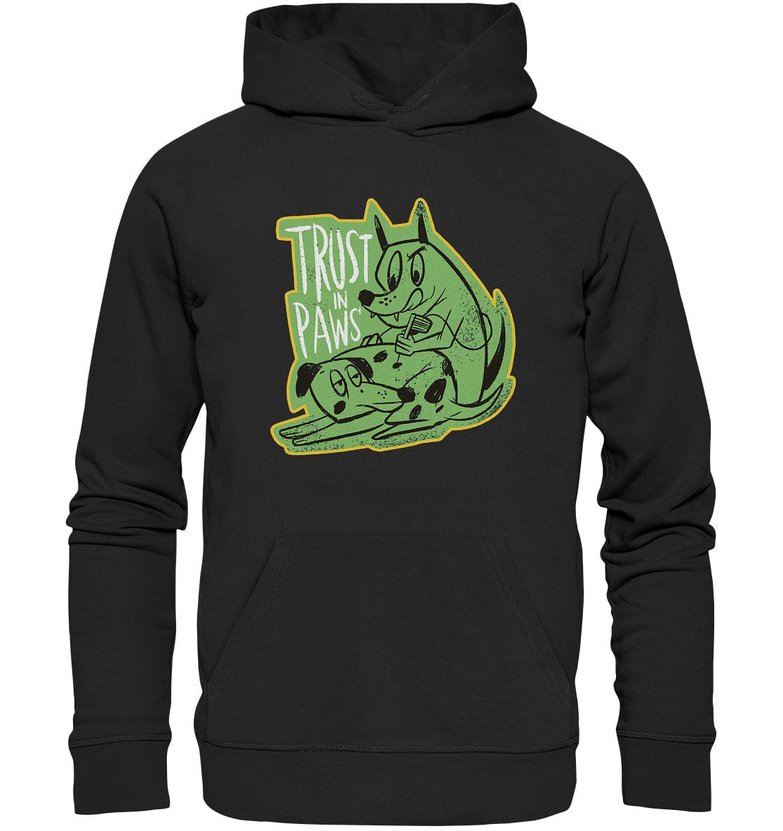 Trust in Paws - Tattooing Dogs - Organic Hoodie Black / XS