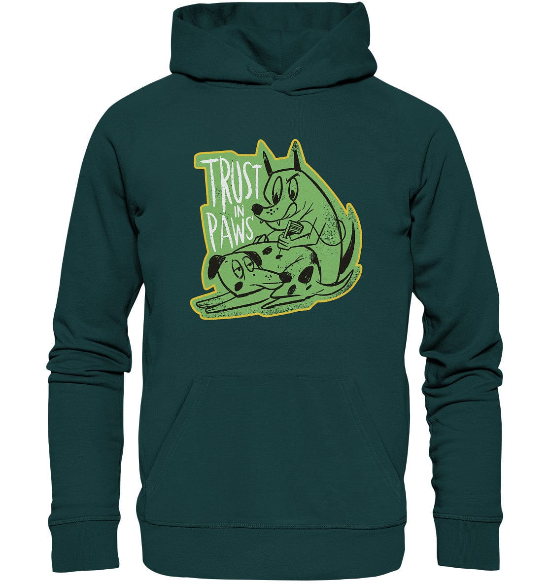 Trust in Paws - Tattooing Dogs - Organic Hoodie Glazed Green / XS