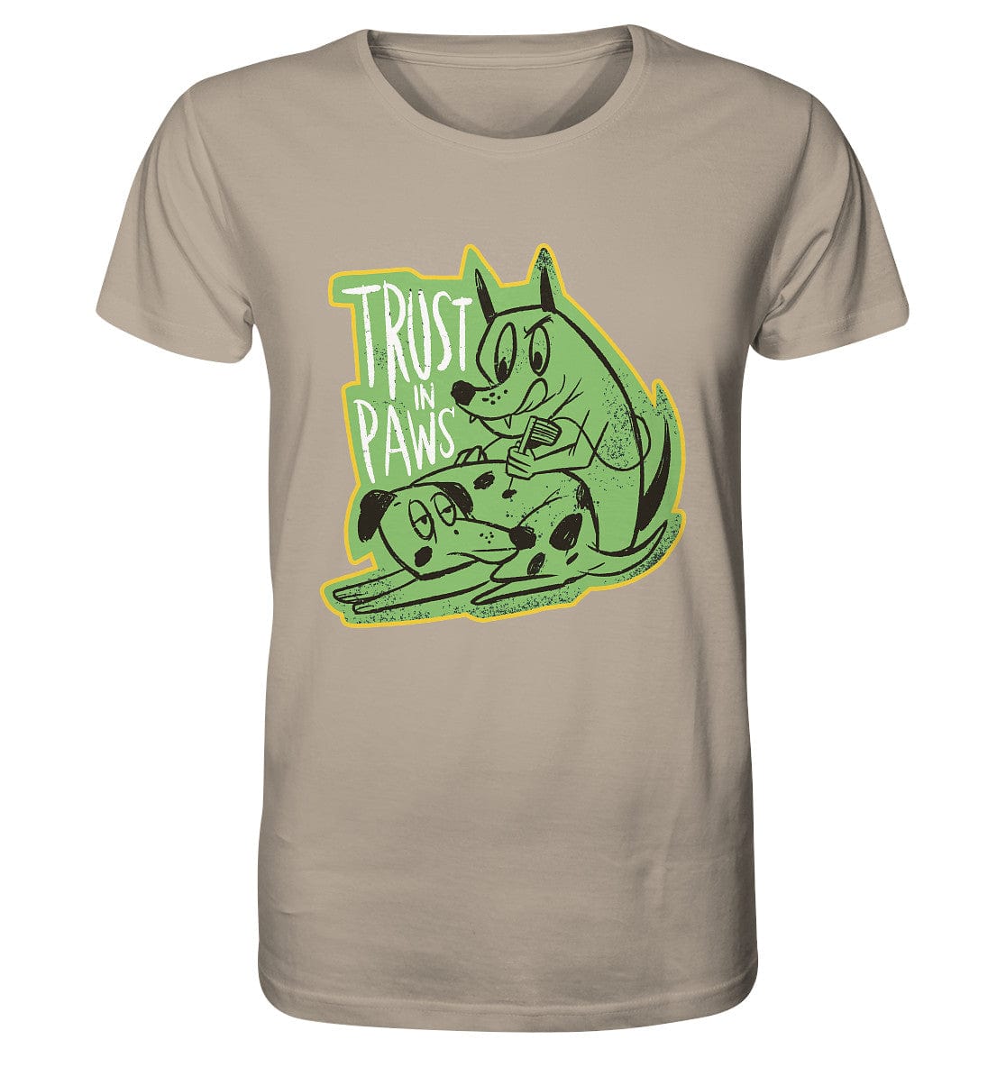 Trust in Paws - Tattooing Dogs - Organic Shirt Desert Dust / XS