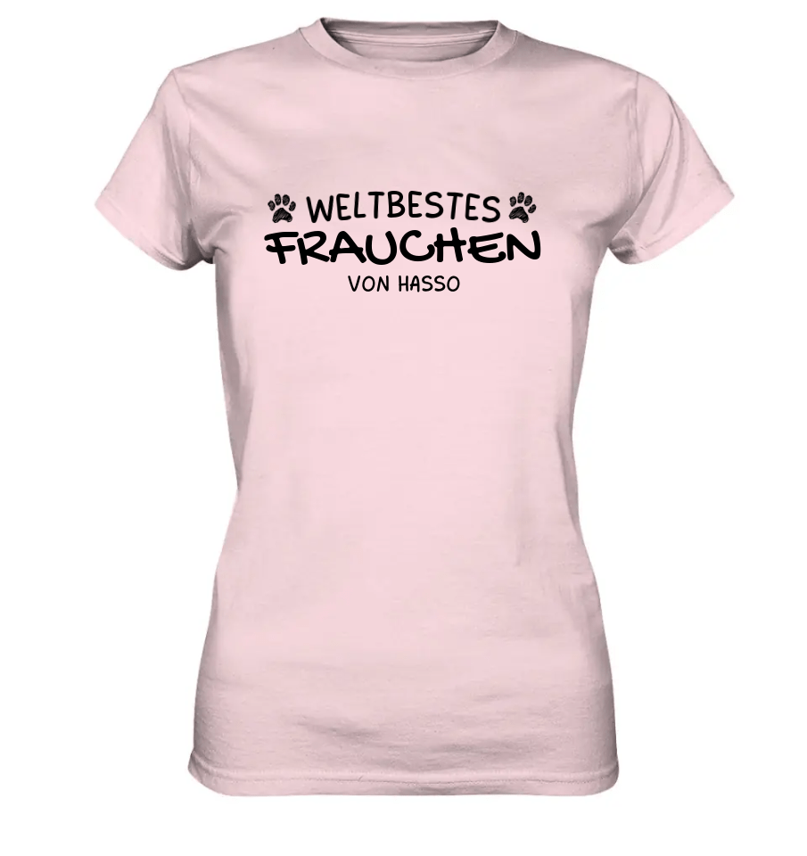 Weltbestes Frauchen - personalisiert - Ladies Premium Shirt Orchid Pink / XS