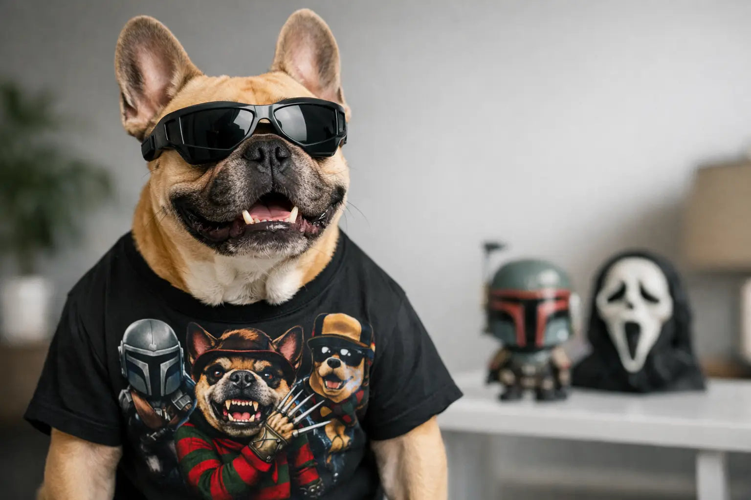 Popkultur Hunde Shirt mit Biss
