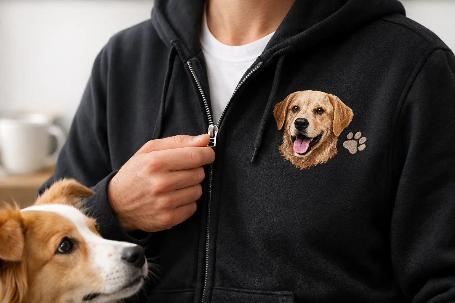 Fairer Zipper mit Hundemotiv kaufen