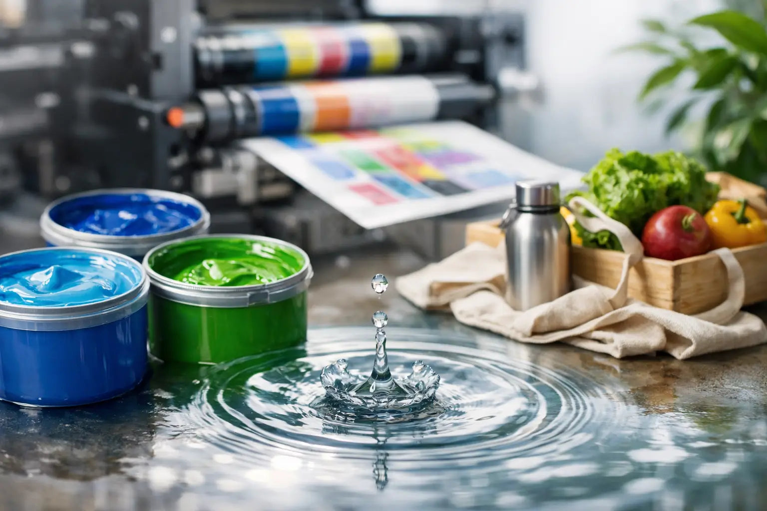 Wasserbasierte Druckfarben - Vorteile im Alltag