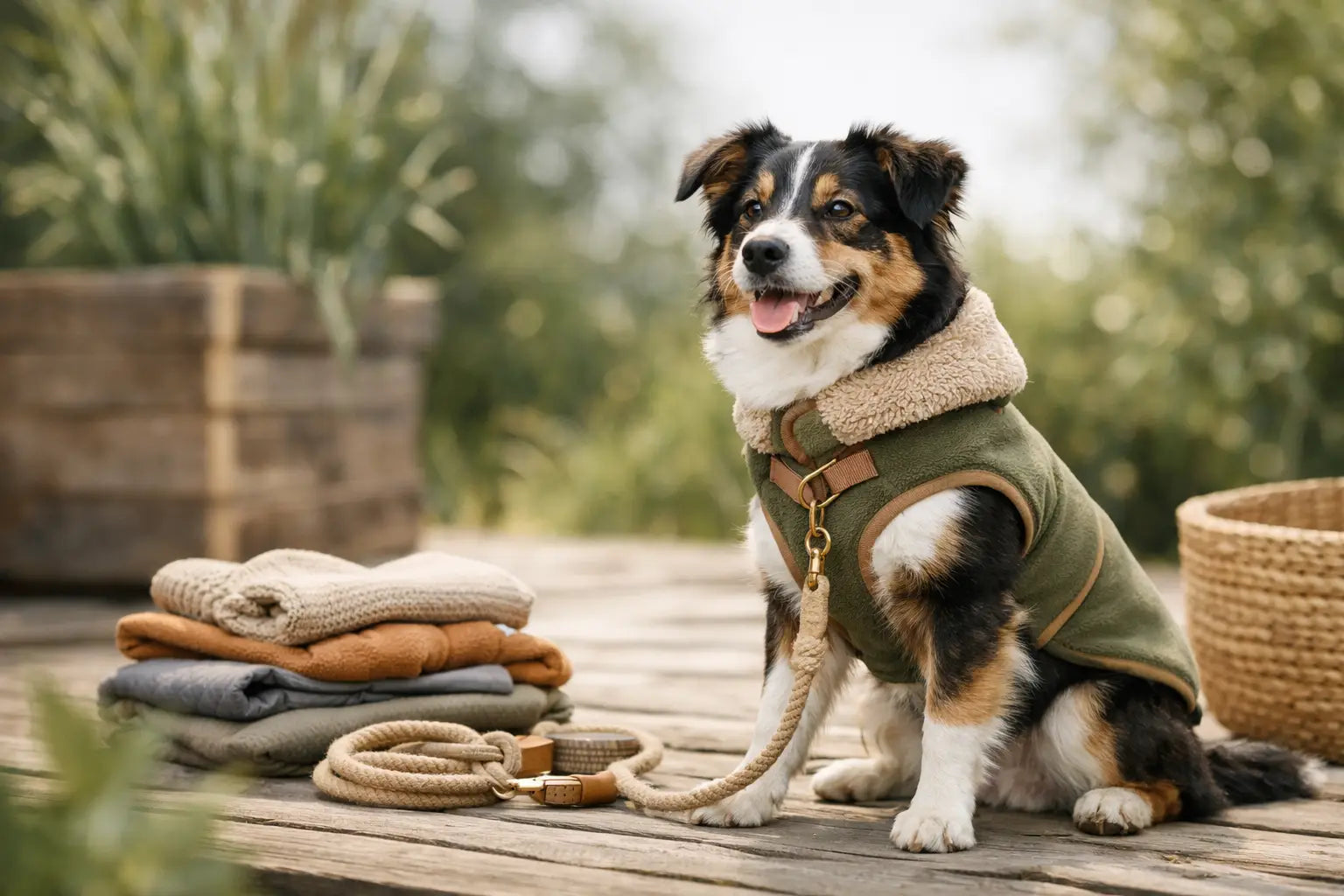Fair produzierte Hundemode mit Haltung