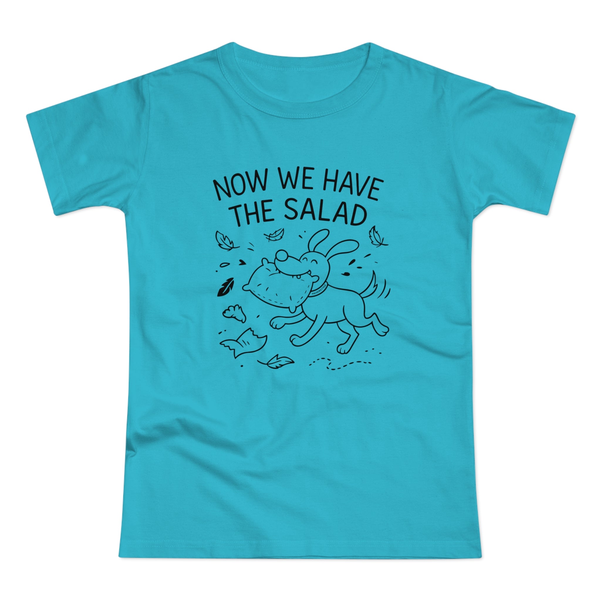 Baerenstyle Strolche® Damen Premium T-Shirt Hundemotiv - Now We Have The Salad - Lustiger Spruch - Ringgesponnene Baumwolle