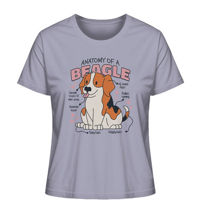 Anatomie eines Beagles - Ladies Organic Shirt Lavender / XS
