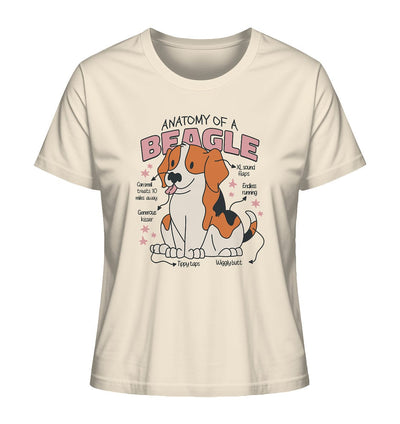Anatomie eines Beagles - Ladies Organic Shirt Natural Raw / XS