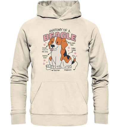 Anatomie eines Beagles - Organic Hoodie Natural Raw / XS
