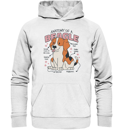 Anatomie eines Beagles - Organic Hoodie White / XS