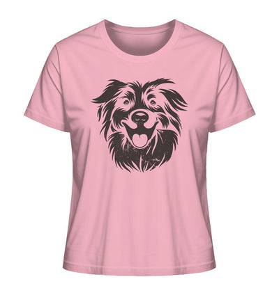 Australien Shepherd Hundekopf - Ladies Organic Shirt Cotton Pink / XS