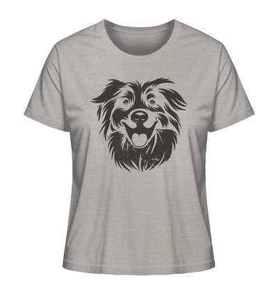 Australien Shepherd Hundekopf - Ladies Organic Shirt Heather Grey / XS