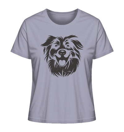 Australien Shepherd Hundekopf - Ladies Organic Shirt Lavender / XS