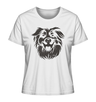 Australien Shepherd Hundekopf - Ladies Organic Shirt White / XS