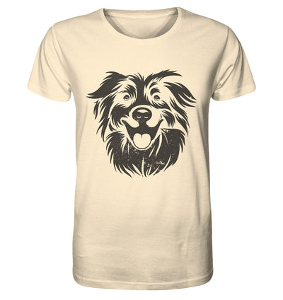 Australien Shepherd Hundekopf - Organic Shirt Natural Raw / XS