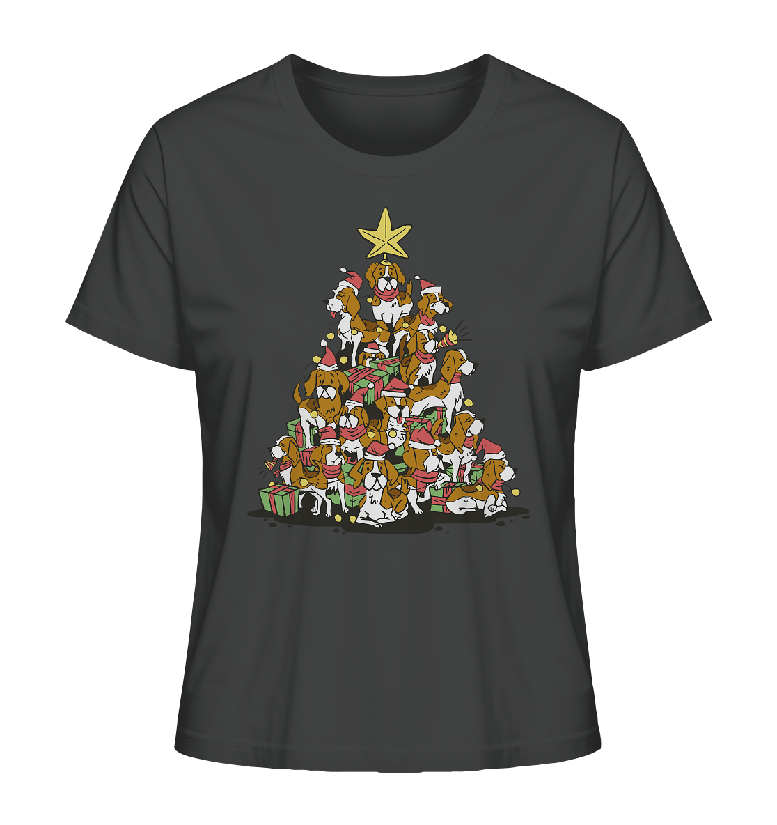 Beagels - Hunde - Weihnachtsbaum - Ladies Organic Shirt Anthracite / XS