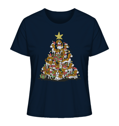 Beagels - Hunde - Weihnachtsbaum - Ladies Organic Shirt French Navy / XS