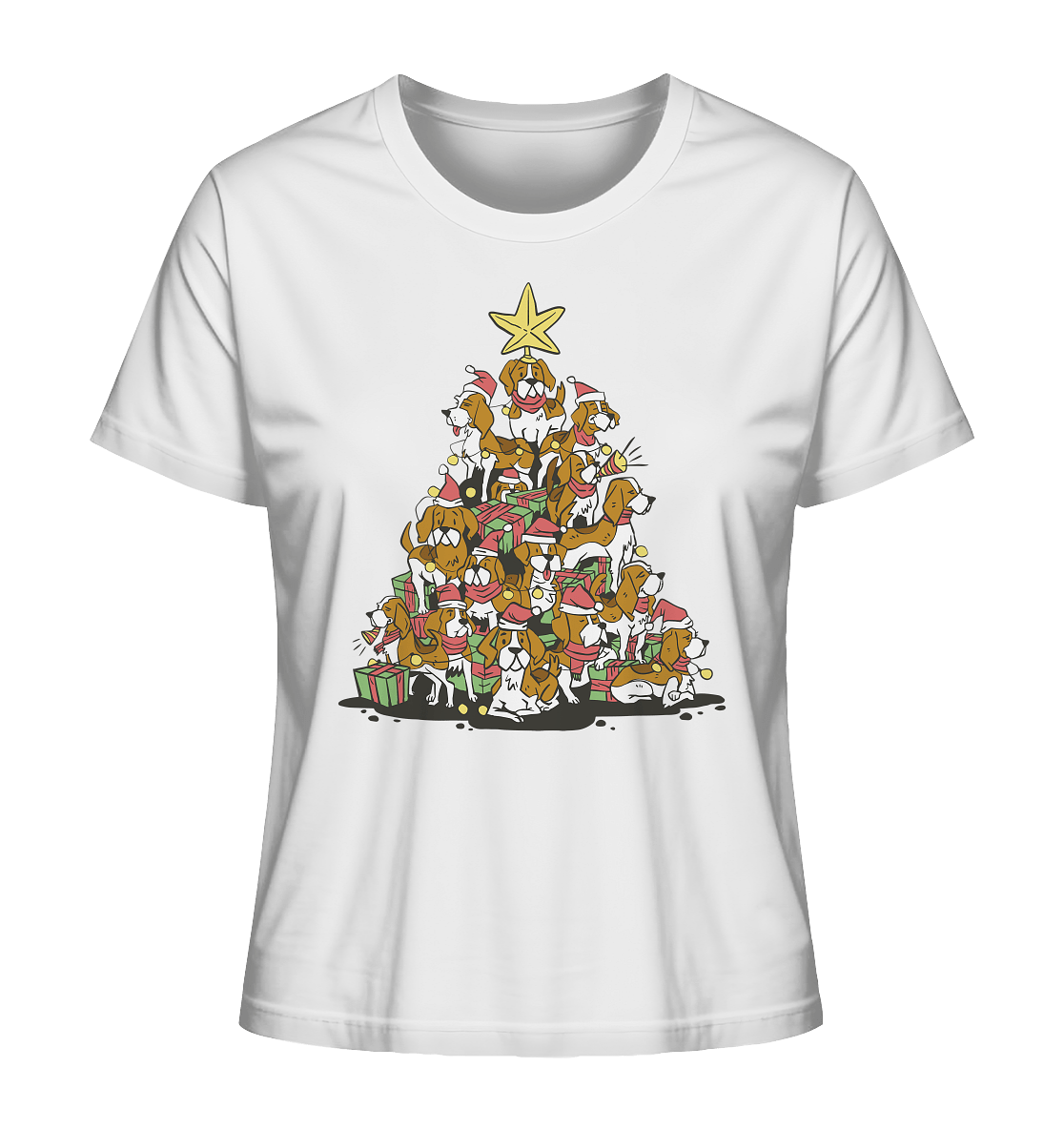 Beagels - Hunde - Weihnachtsbaum - Ladies Organic Shirt White / XS