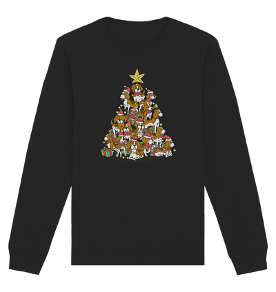 Beagels - Hunde - Weihnachtsbaum - Organic Basic Unisex Sweatshirt Black / XS