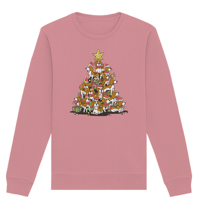 Beagels - Hunde - Weihnachtsbaum - Organic Basic Unisex Sweatshirt Canyon Pink / XS