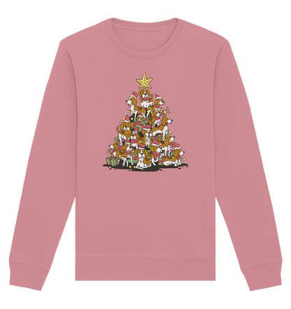 Beagels - Hunde - Weihnachtsbaum - Organic Basic Unisex Sweatshirt Canyon Pink / XS