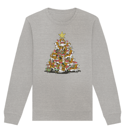 Beagels - Hunde - Weihnachtsbaum - Organic Basic Unisex Sweatshirt Heather Grey / XS