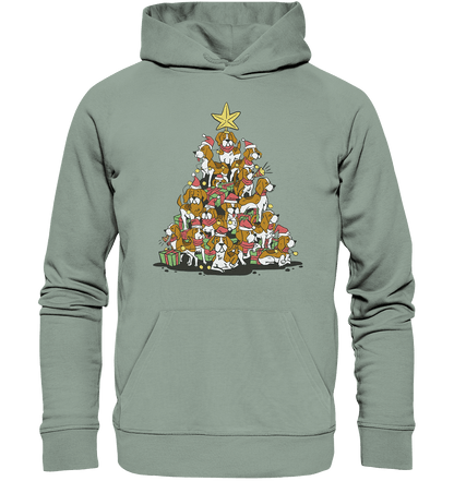 Beagels - Hunde - Weihnachtsbaum - Organic Hoodie Aloe / XS