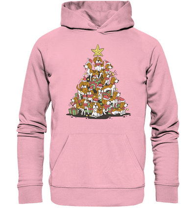 Beagels - Hunde - Weihnachtsbaum - Organic Hoodie Cotton Pink / XS