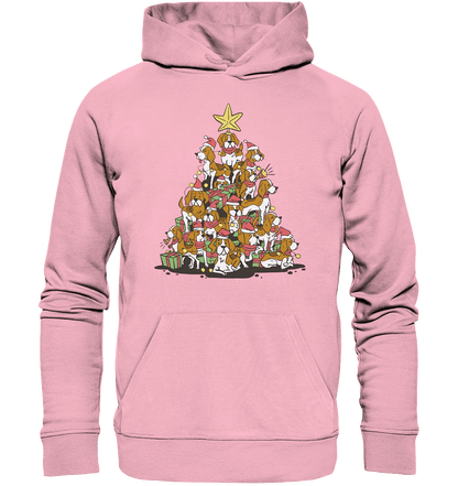 Beagels - Hunde - Weihnachtsbaum - Organic Hoodie Cotton Pink / XS