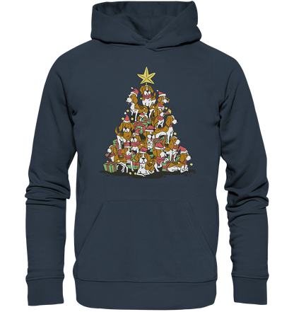 Beagels - Hunde - Weihnachtsbaum - Organic Hoodie India Ink Grey / XS