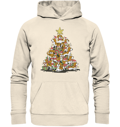 Beagels - Hunde - Weihnachtsbaum - Organic Hoodie Natural Raw / XS