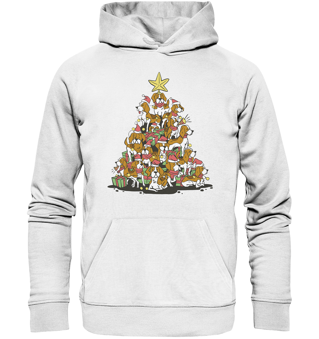 Beagels - Hunde - Weihnachtsbaum - Organic Hoodie White / XS