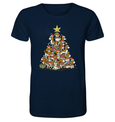 Beagels - Hunde - Weihnachtsbaum - Organic Shirt French Navy / XS