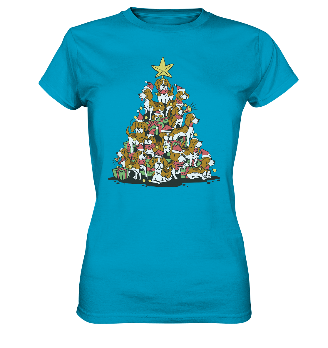 Beagels - Hunde - Wintermotiv - Ladies Premium Shirt Atoll / XS