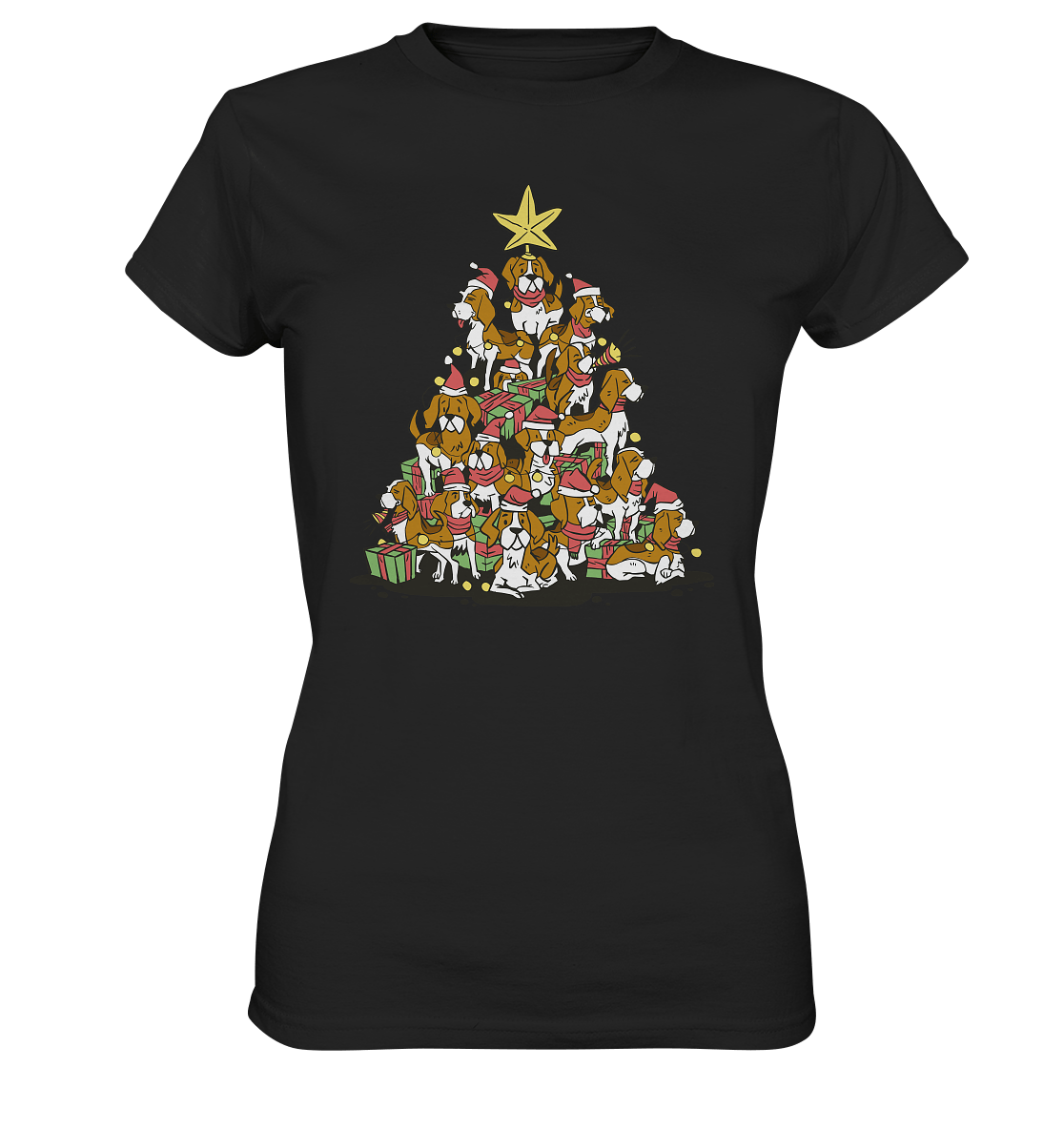 Beagels - Hunde - Wintermotiv - Ladies Premium Shirt Black / XS