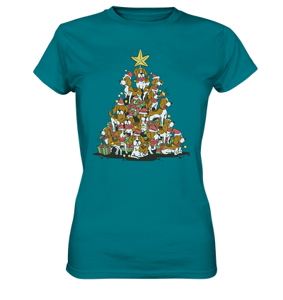 Beagels - Hunde - Wintermotiv - Ladies Premium Shirt Diva Blue / XS