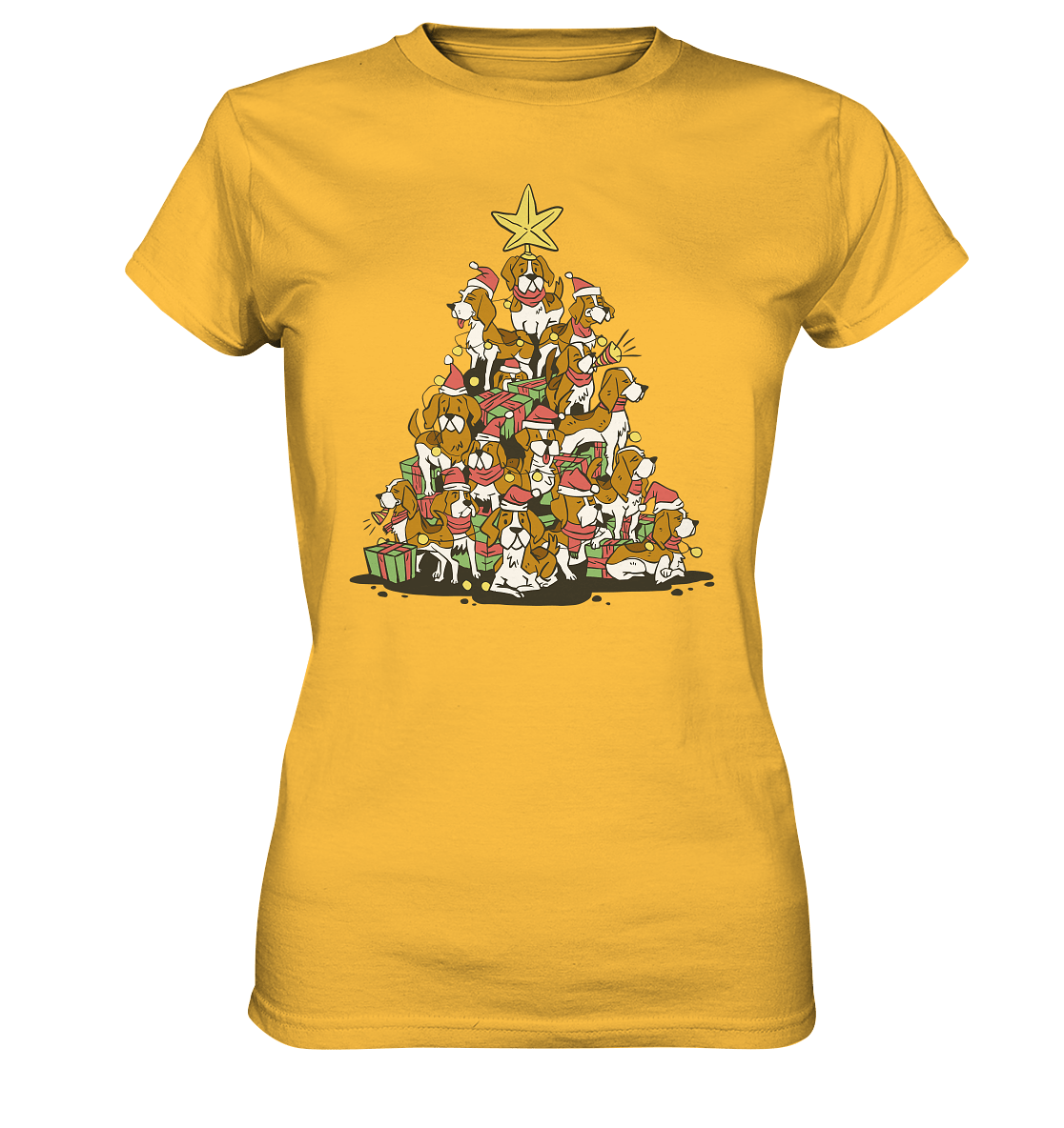 Beagels - Hunde - Wintermotiv - Ladies Premium Shirt Gold / XS